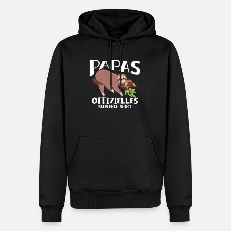 Chemise de couchage de papa - Sweat à capuche Premium bio Homme - noir