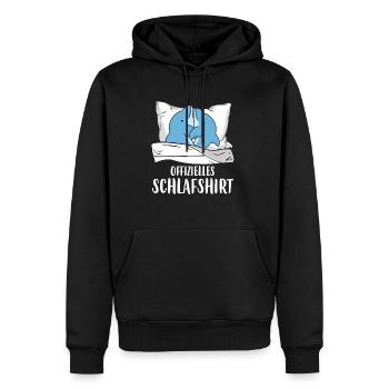 Chemise de couchage officielle Pyjama Dauphin - Sweat à capuche Premium bio Homme - noir - Devant - Nico (187cm)