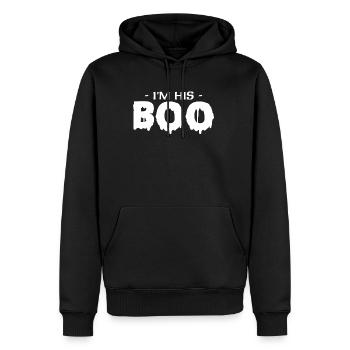 Dans sa chemise d’Halloween Boo Partner Look - Sweat à capuche Premium bio Homme - noir - Devant - Nico (187cm)