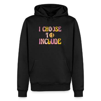 I Choose Inclusion Autismus Shirt Geschenk - Männer Premium Bio Hoodie - Schwarz - Vorne - Nico (187cm)