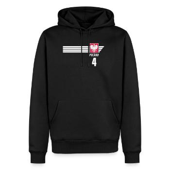 Polen Polska Polnisch Patriotismus Fussball Fan - Männer Premium Bio Hoodie - Schwarz - Vorne - Nico (187cm)
