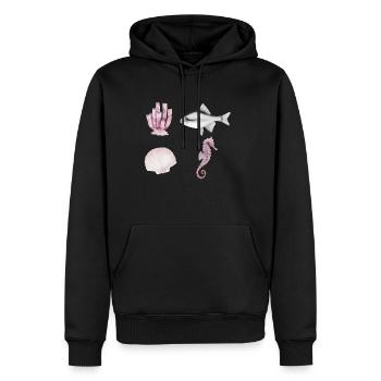 Crustacean Core Krustentiere Shirt Geschenk - Männer Premium Bio Hoodie - Schwarz - Vorne - Nico (187cm)