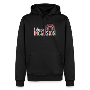 I Choose Inclusion Autismus Shirt Geschenk - Männer Premium Bio Hoodie - Schwarz - Vorne - Nico (187cm)
