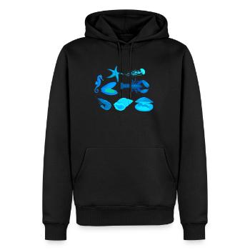 Crustacean Core Krustentiere Shirt Geschenk - Männer Premium Bio Hoodie - Schwarz - Vorne - Nico (187cm)