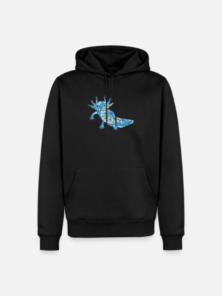 Mandala Axolotl Geometry Pattern - Men’s Premium Organic Hoodie - black