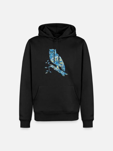 Mandala Owl Geometry Pattern - Men’s Premium Organic Hoodie - black