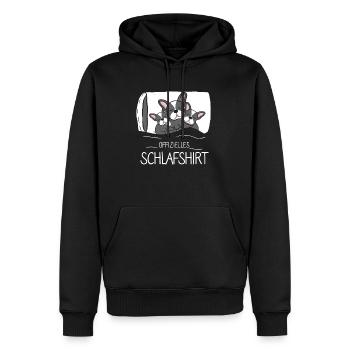 Offizielles Schlafshirt Hund - Männer Premium Bio Hoodie - Schwarz - Vorne - Nico (187cm)