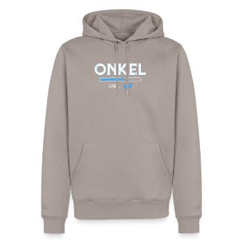 Onkel lädt - Männer Premium Bio Hoodie - Taupe - Vorne - Nico (187cm)
