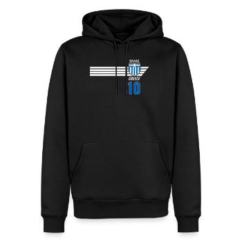 Griechenland Hellas Greece Griechisches Fussball - Männer Premium Bio Hoodie - Schwarz - Vorne - Nico (187cm)