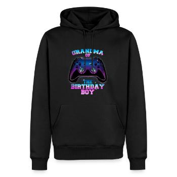 Joystick Grandma Of The Birthday Boy Controller - Men’s Premium Organic Hoodie - black - Front - Nico (187cm)
