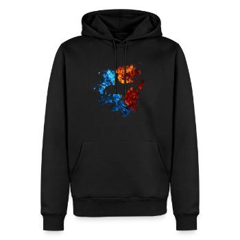 Fire Horse Flames Sports équestres - Sweat à capuche Premium bio Homme - noir - Devant - Nico (187cm)