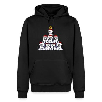Arbre de Noël de l’ours polaire - Sweat à capuche Premium bio Homme - noir - Devant - Nico (187cm)