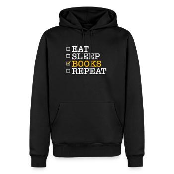 Manger dormir Comic Books Répéter Le cadeau de la chemise - Sweat à capuche Premium bio Homme - noir - Devant - Nico (187cm)