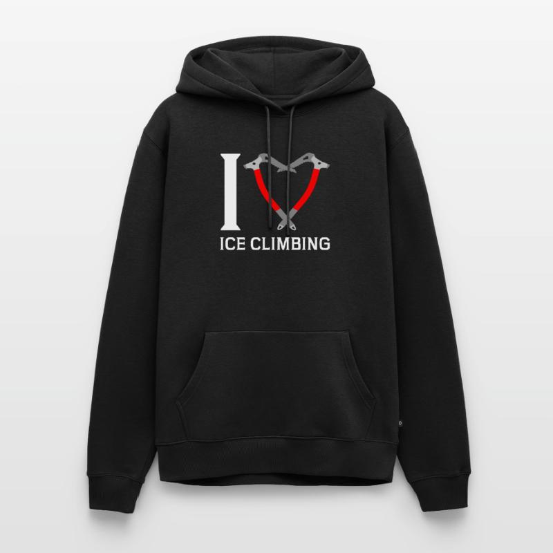 Ich Liebe Eisklettern Eiskletterer Eispickel Männer Premium Bio Hoodie