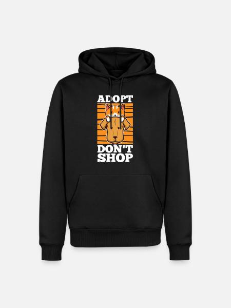 Adopt don't shop - Men’s Premium Organic Hoodie - black