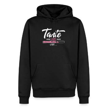 Tante 2023 lädt - Männer Premium Bio Hoodie - Schwarz - Vorne - Nico (187cm)