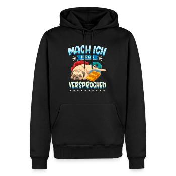 Mach Ich Morgen Versprochen Faul Müde Schlafen Hun - Männer Premium Bio Hoodie - Schwarz - Vorne - Nico (187cm)