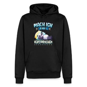 Mach Ich Morgen Versprochen Faul Müde Schlafen Pan - Männer Premium Bio Hoodie - Schwarz - Vorne - Nico (187cm)