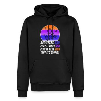 DJ Request - Männer Premium Bio Hoodie - Schwarz - Vorne - Nico (187cm)