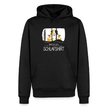 Offizielles Schlafshirt Hamster - Männer Premium Bio Hoodie - Schwarz - Vorne - Nico (187cm)