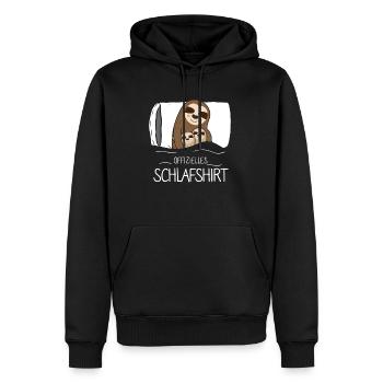 Offizielles Schlafshirt Faultier - Männer Premium Bio Hoodie - Schwarz - Vorne - Nico (187cm)