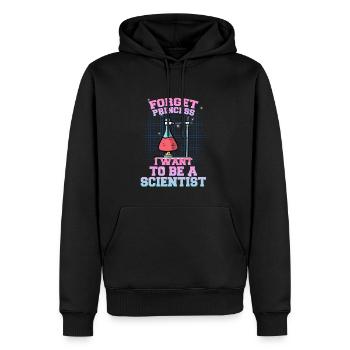 Forget Princess I Want To Be A Scientist - Männer Premium Bio Hoodie - Schwarz - Vorne - Nico (187cm)