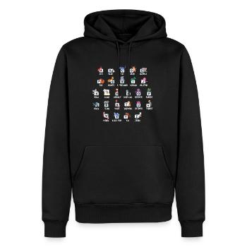 Tiere Alphabet Shirt Geschenk - Männer Premium Bio Hoodie - Schwarz - Vorne - Nico (187cm)