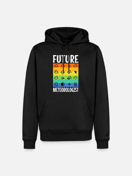 Future Meteorologist - Männer Premium Bio Hoodie - Schwarz