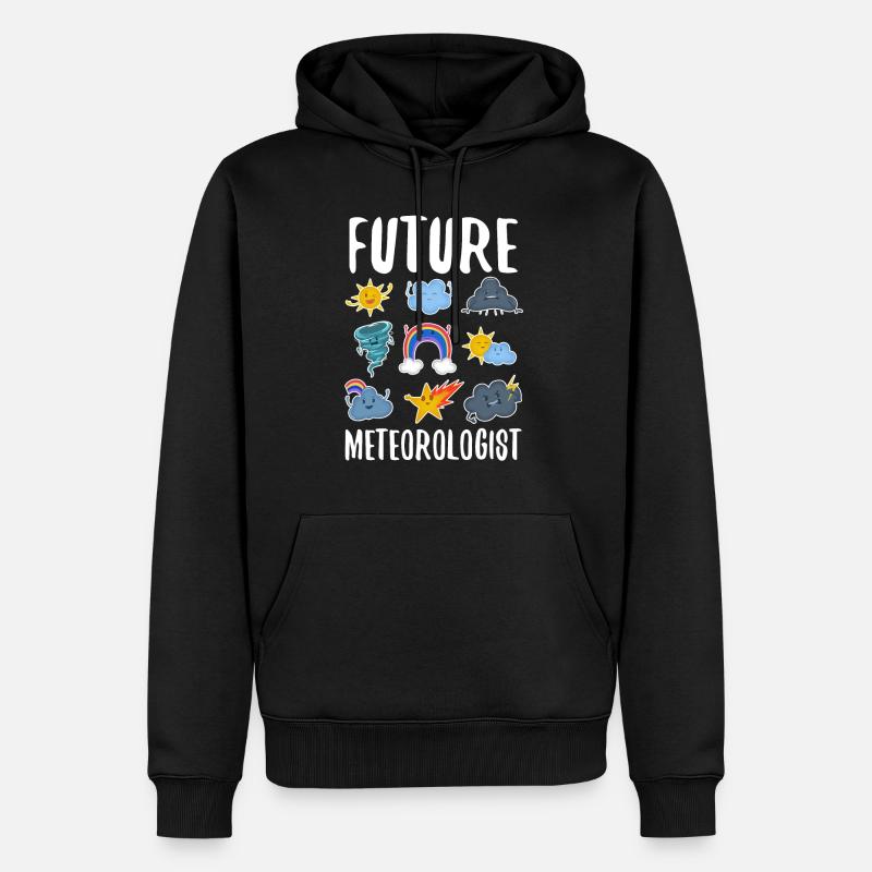 Future Meteorologist - Männer Premium Bio Hoodie - Schwarz
