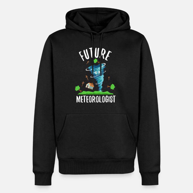 Future Meteorologist - Männer Premium Bio Hoodie - Schwarz