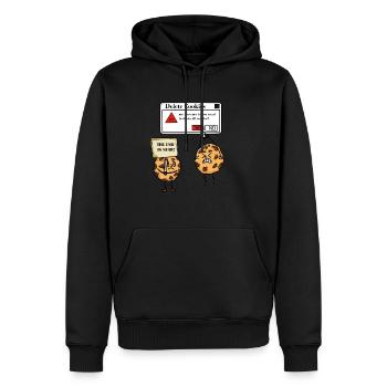 Delete Cookies das ende ist nah witzig nerd - Männer Premium Bio Hoodie - Schwarz - Vorne - Nico (187cm)