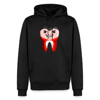 Dentists Tooth In Vampire Costume On Halloween - Männer Premium Bio Hoodie - Schwarz - Vorne - Nico (187cm)