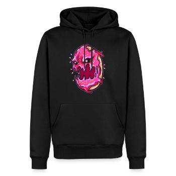 Scary Horror Monster Zombie Donut Halloween - Männer Premium Bio Hoodie - Schwarz - Vorne - Nico (187cm)