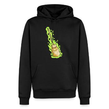 Magic Witch Broom With Green Shimmer Halloween - Männer Premium Bio Hoodie - Schwarz - Vorne - Nico (187cm)