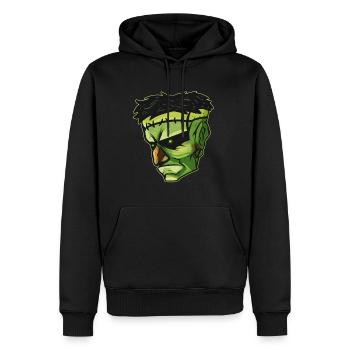 Evil Green Monster Face With Scars Costume For - Männer Premium Bio Hoodie - Schwarz - Vorne - Nico (187cm)