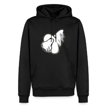 Dabbing Ghost On Halloween - Männer Premium Bio Hoodie - Schwarz - Vorne - Nico (187cm)