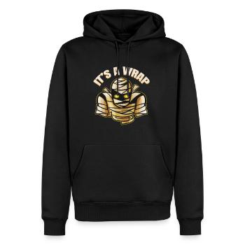 Maman effrayante C’est un Wrap Halloween - Sweat à capuche Premium bio Homme - noir - Devant - Nico (187cm)