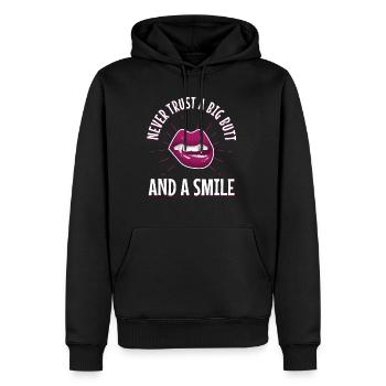 Ne faites jamais confiance à un gros cul et à un sourire - Sweat à capuche Premium bio Homme - noir - Devant - Nico (187cm)