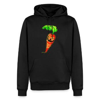 Evil Carrot With Jack O Lantern Face Costume - Männer Premium Bio Hoodie - Schwarz - Vorne - Nico (187cm)
