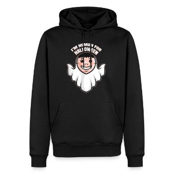 Costume de fantôme Je suis Je Suis Humain Pour Halloween - Sweat à capuche Premium bio Homme - noir - Devant - Nico (187cm)