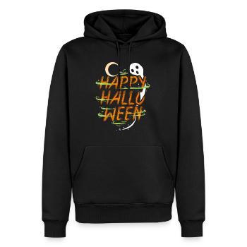 Halloween Costume Spirit Ghost Moon Wishes Happy - Männer Premium Bio Hoodie - Schwarz - Vorne - Nico (187cm)
