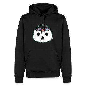 Sweets Bucket Scary Afraid Ghost Collecting On - Männer Premium Bio Hoodie - Schwarz - Vorne - Nico (187cm)