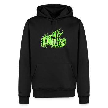 Green Witch Hat Costume For Halloween - Männer Premium Bio Hoodie - Schwarz - Vorne - Nico (187cm)