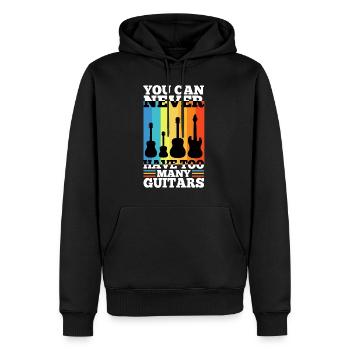 You can never have too many guitars - Männer Premium Bio Hoodie - Schwarz - Vorne - Nico (187cm)