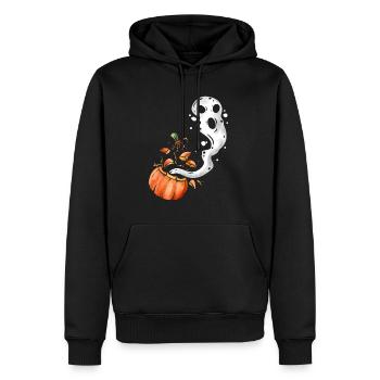 Spirit Escapes Un fantôme de citrouille Halloween - Sweat à capuche Premium bio Homme - noir - Devant - Nico (187cm)