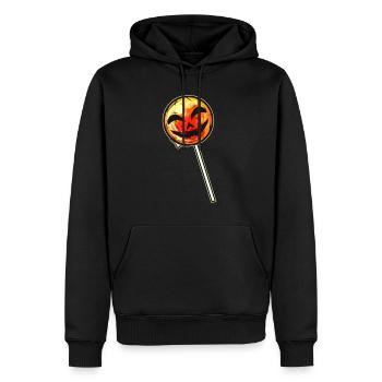 Citrouille Lollipop Lolli Sucker Halloween - Sweat à capuche Premium bio Homme - noir - Devant - Nico (187cm)