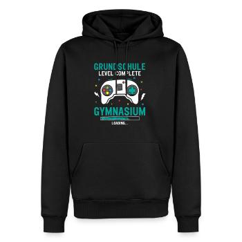 Niveau de l’école primaire Remplissage complet du gymnase - Sweat à capuche Premium bio Homme - noir - Devant - Nico (187cm)