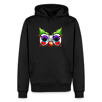 Evil Scary Horror Clown Mask Costume for Halloween - Männer Premium Bio Hoodie - Schwarz - Vorne - Nico (187cm)