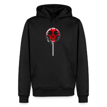 Red Skull Lollipop Trick Or Treat Halloween - Männer Premium Bio Hoodie - Schwarz - Vorne - Nico (187cm)