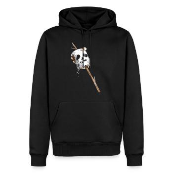 Jack O Lantern Ghost Marshmallow On A Stick On - Männer Premium Bio Hoodie - Schwarz - Vorne - Nico (187cm)